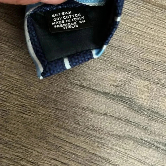 Canali Silk Blend Blue Stripes Woven Tie - Picture 4 of 5